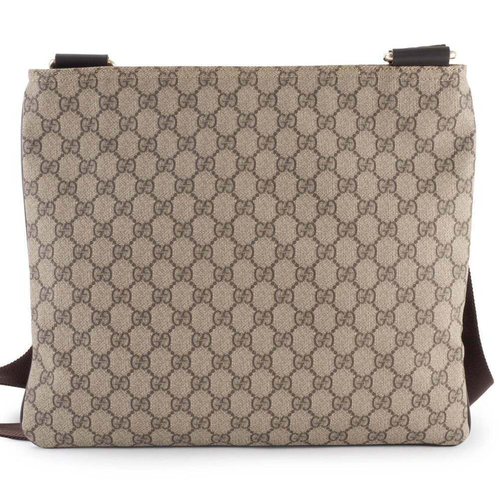 Gucci GG Supreme Shoulder Bag 201446 Beige Crossbody with A4 Storage - Picture 3 of 16